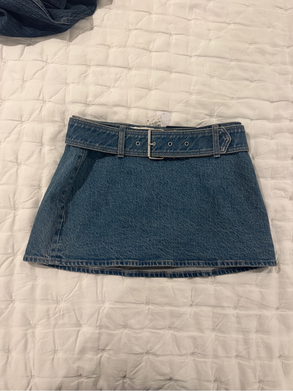 Abercrombie & Fitch Blue Denim Mini Skirt with Belt - Curve Love